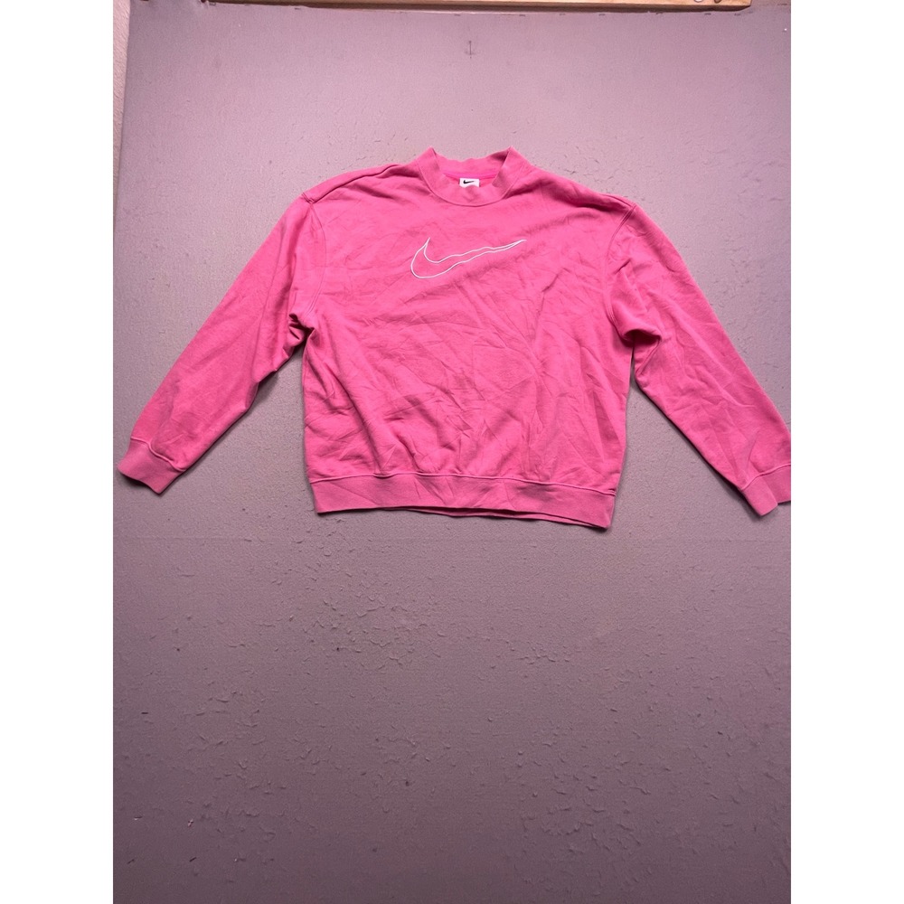 Nike Sweatshirt Dri-FIT Pink Solid Size Small Womens